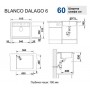 Кухонная мойка Blanco Dalago 6 Silgranit, кофе, с клапаном-автоматом, 515066