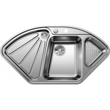 Кухонная мойка Blanco Delta-IF нерж. сталь, зерк. полиров., с клапаном-автомат. InFino, 523667