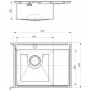 Кухонная мойка Alveus Quarto 20 BRS-90, 1124383, в комплекте с сифоном 1130551