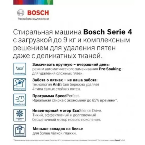 Стиральная машина с фронтальной загрузкой BOSCH WGA242XVOE