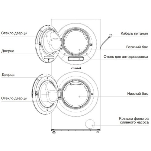 Стирально-сушильная машина Hyundai WMD9423
