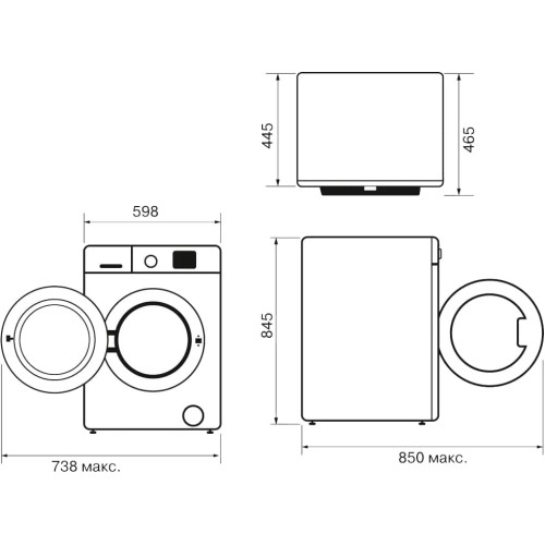 Стиральная машина KRONA ITTER WHITE 1000 6K WM