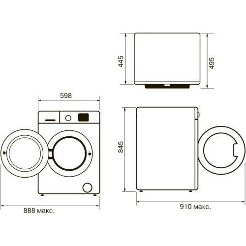 Стиральная машина KRONA RHENE GREY 1000 6K WM