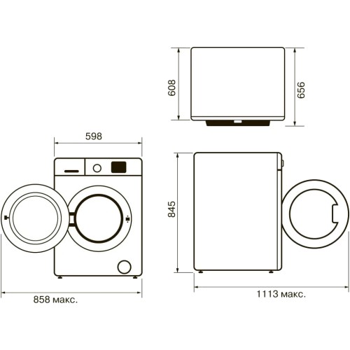 Стиральная машина KRONA RHENE MAX WHITE 1400 9K WM