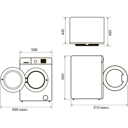 Стиральная машина KRONA RHENE WHITE 1000 6K WM