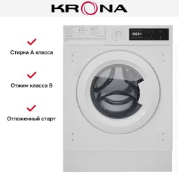 Встраиваемая стиральная машина KRONA KAYA 1200 7K WHITE