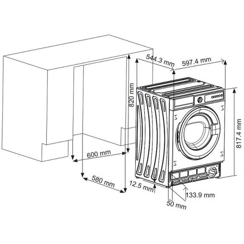 Встраиваемая стиральная машина Korting KWMI 14V87