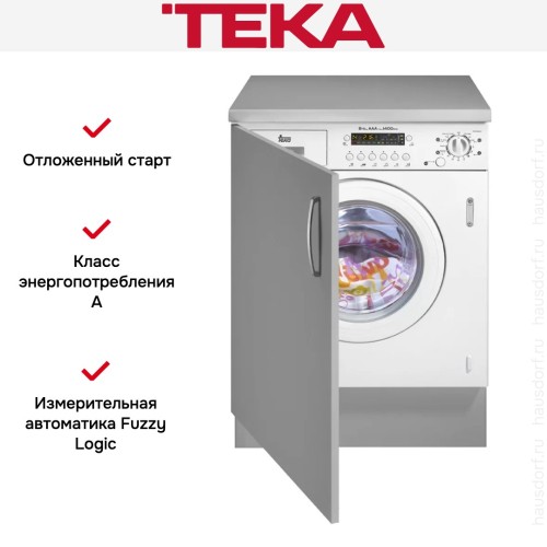 Встраиваемая стиральная машина с сушкой Teka LSI4 1400 E