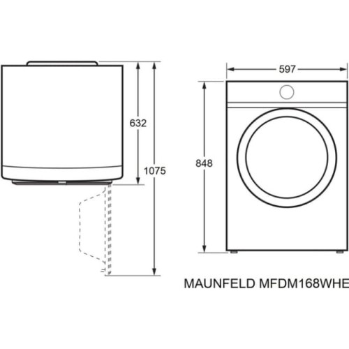 Сушильная машина Maunfeld MFDM168WHE