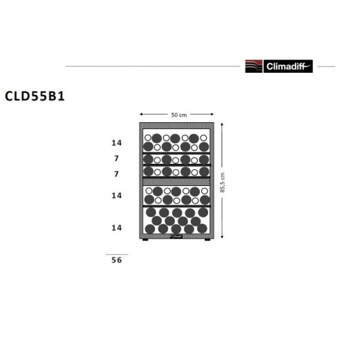 Винный шкаф Climadiff CLD55B1