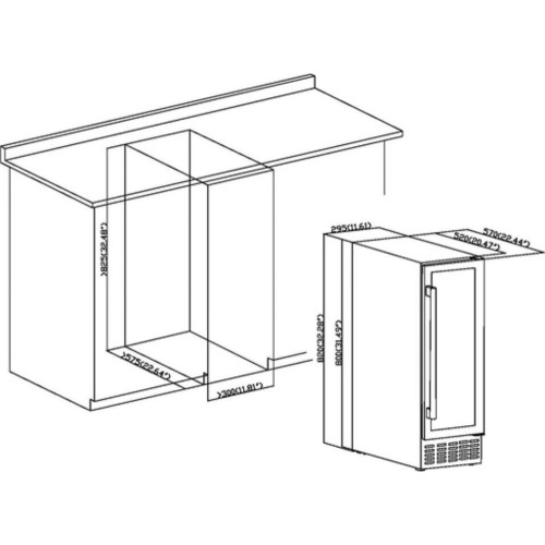 Встраиваемый винный шкаф De Dietrich DUW20FB