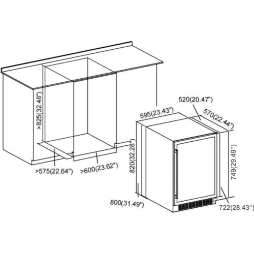 Встраиваемый винный шкаф De Dietrich DUW46DFB