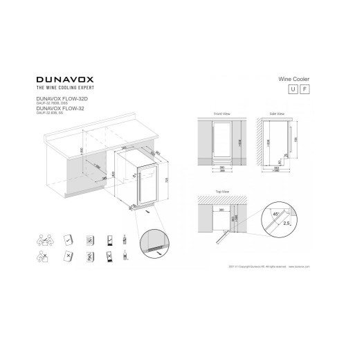Винный шкаф Dunavox DAUF-32.83B