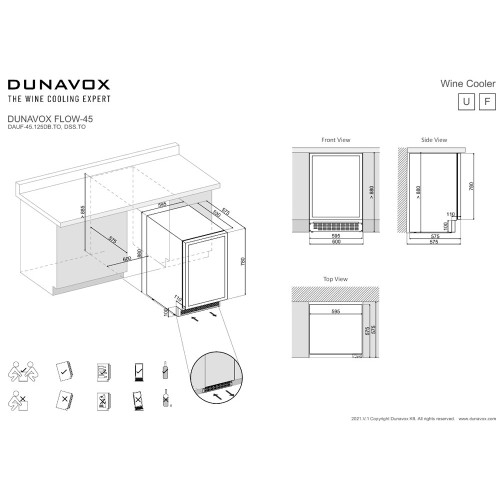Винный шкаф Dunavox DAUF-45.125DB.TO