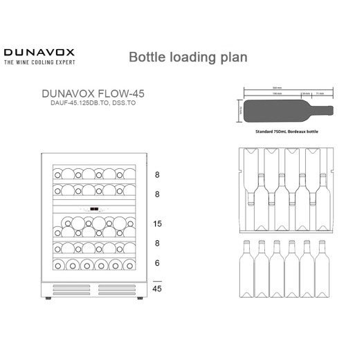 Винный шкаф Dunavox DAUF-45.125DOP.TO
