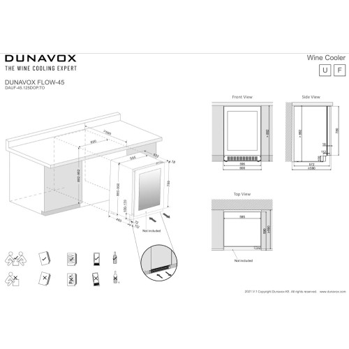 Винный шкаф Dunavox DAUF-45.125DOP.TO
