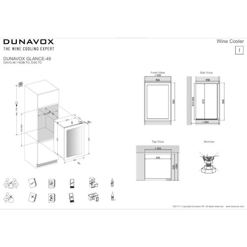 Винный шкаф Dunavox DAVG-49.116DOP.TO