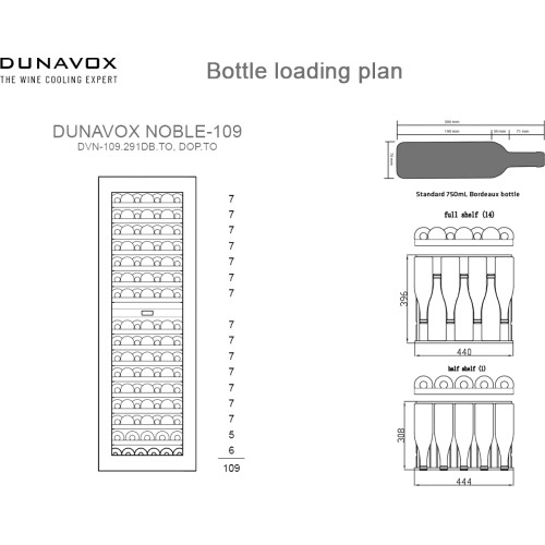Винный шкаф Dunavox DVN-109.291DB.TO