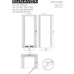 Винный шкаф Dunavox DX-143.468B