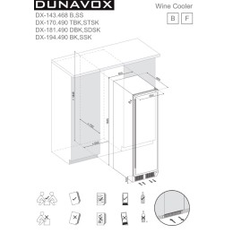 Винный шкаф Dunavox DX-143.468B