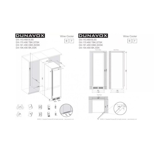 Винный шкаф Dunavox DX-143.468SS