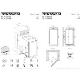 Винный шкаф Dunavox DX-74.230DB