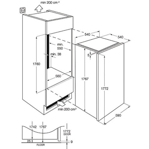 Винный шкаф Electrolux ERW3313AOX