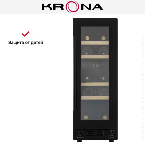 Встраиваемый винный шкаф Krona BADEN 82/17 BL
