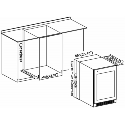 Винный шкаф Korting KFW 803 DB GN