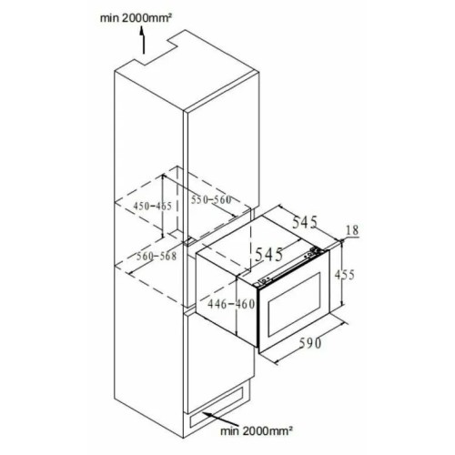 Встраиваемый винный шкаф Korting KFW 501 SL GXN