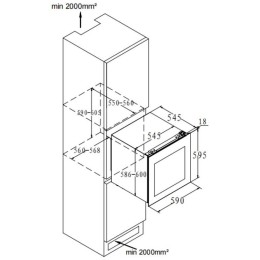 Встраиваемый винный шкаф Korting KFW 604 DB GN