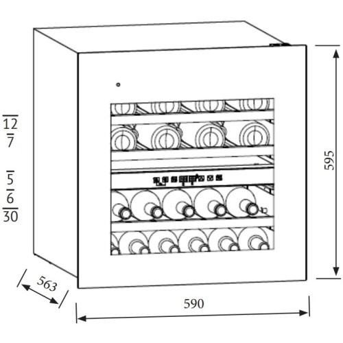 Встраиваемый винный шкаф Korting KFW 604 DB GXN