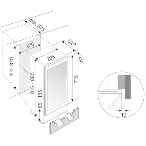 Встраиваемый винный шкаф Kuppersbusch FWKU 1531.0 S