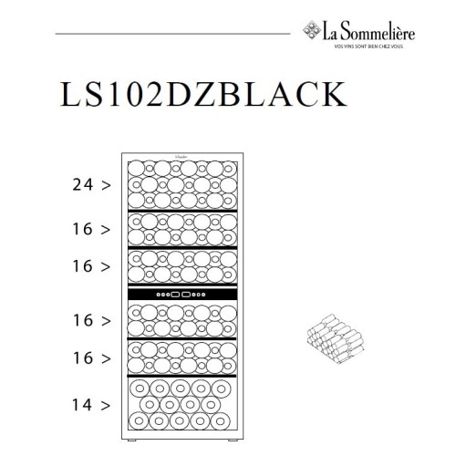 Винный шкаф La Sommeliere LS102DZBLACK