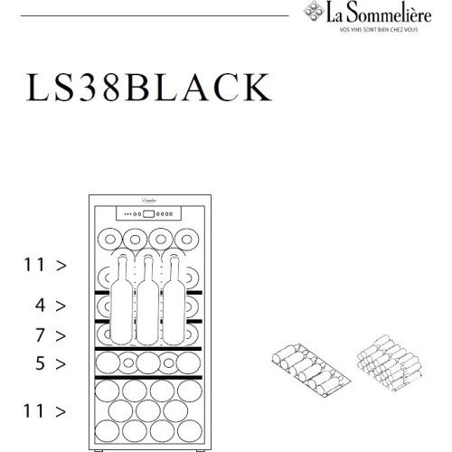 Винный шкаф La Sommeliere LS38BLACK