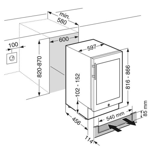 Встраиваемый винный шкаф Liebherr UWTes 1672 Vinidor