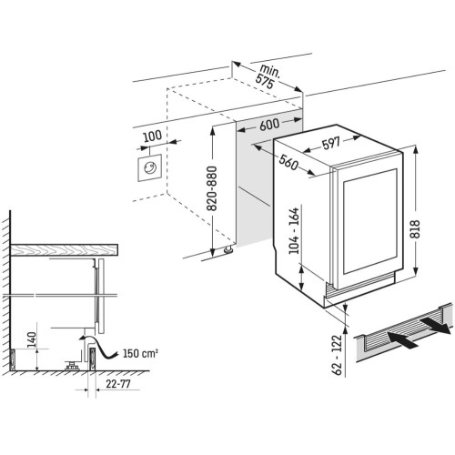 Встраиваемый винный шкаф Liebherr UWpri 3661 Vinidor Selection