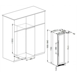 Винный шкаф Meyvel MV106-KST2 Slim
