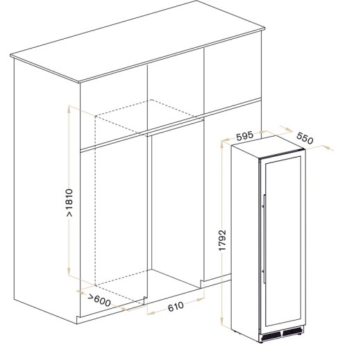 Винный шкаф Meyvel MV98-KST3 Slim