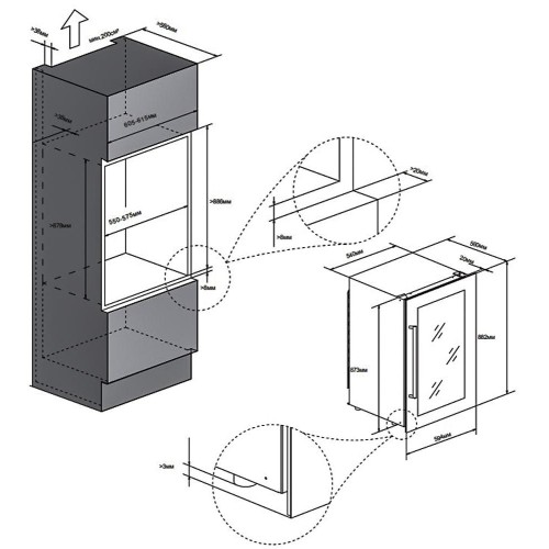 Встраиваемый винный шкаф Meyvel MV42-KSB2