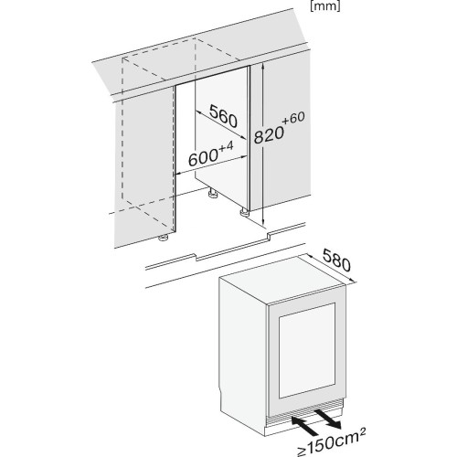 Встраиваемый винный шкаф Miele KWTUS 7054 F