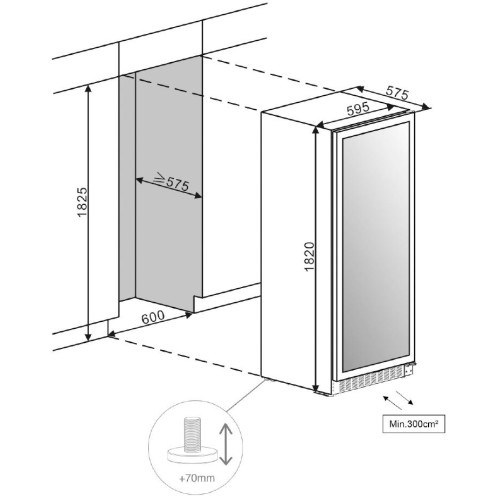 Винный шкаф Pando PBE 182-190