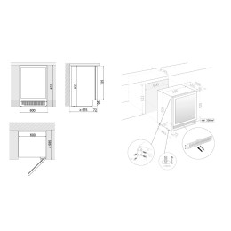 Встраиваемый винный шкаф Pando PVMBP 60-44CRL