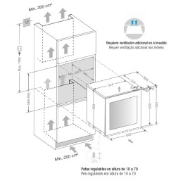Встраиваемый винный шкаф Pando PVMA 60-25 PAR