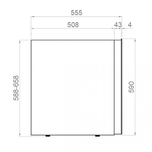 Встраиваемый винный шкаф Pando PVMA 60-25 PAR