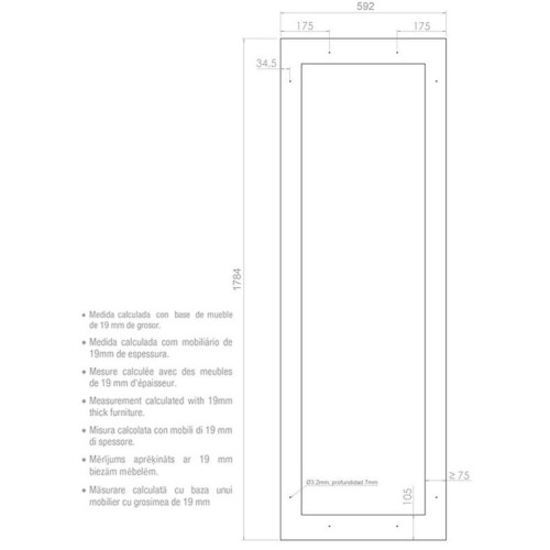 Встраиваемый винный шкаф Pando PVMAP 178-112 PAR