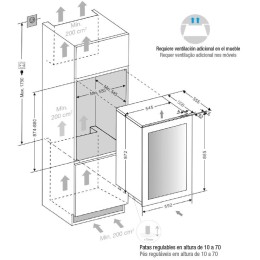 Встраиваемый винный шкаф Pando PVMAP 88-49 PAL