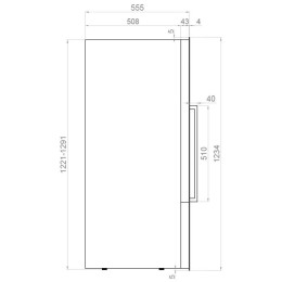 Встраиваемый винный шкаф Pando PVMAV 124-70XR