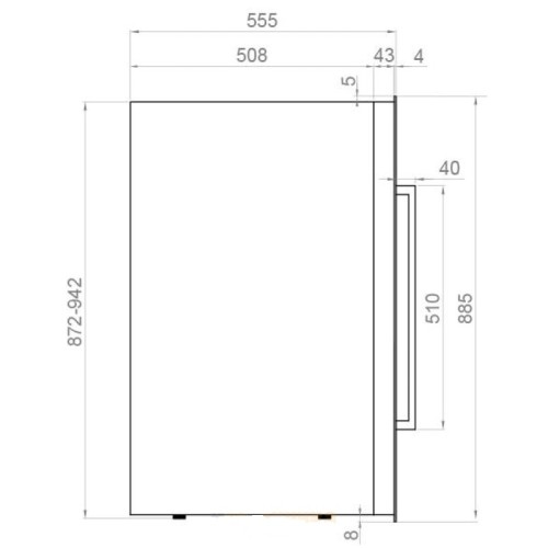 Встраиваемый винный шкаф Pando PVMAV 88-49CRL