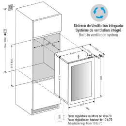 Встраиваемый винный шкаф Pando PVMAV 88-49CRR